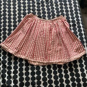 Striped Pink and White Women's Skirt